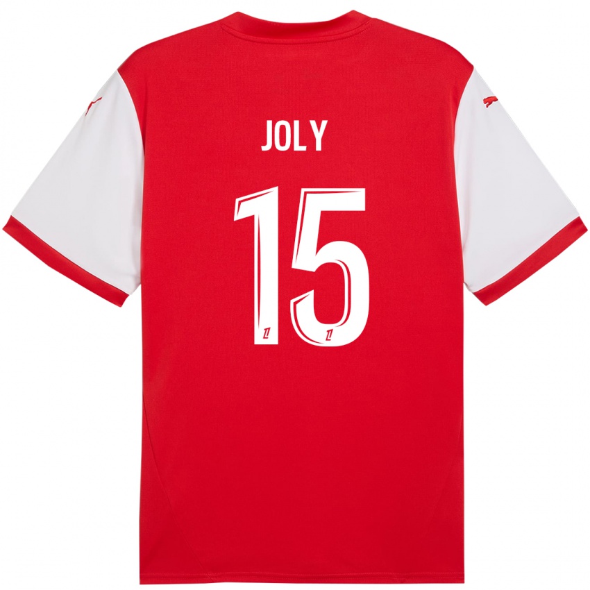 Niño Camiseta Lou-Ann Joly #15 Rojo Blanco 1ª Equipación 2024/25 La Camisa Chile