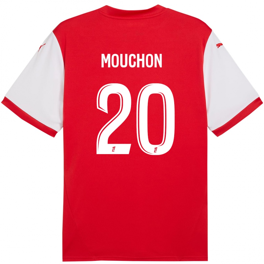 Niño Camiseta Noemie Mouchon #20 Rojo Blanco 1ª Equipación 2024/25 La Camisa Chile