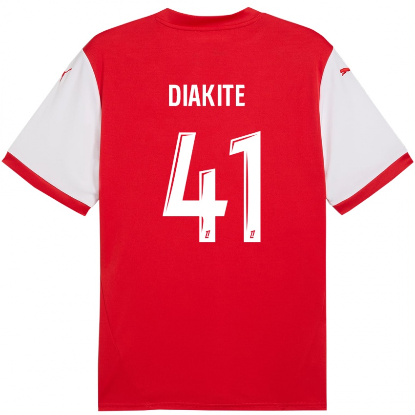 Niño Camiseta Ibrahim Diakité #41 Rojo Blanco 1ª Equipación 2024/25 La Camisa Chile