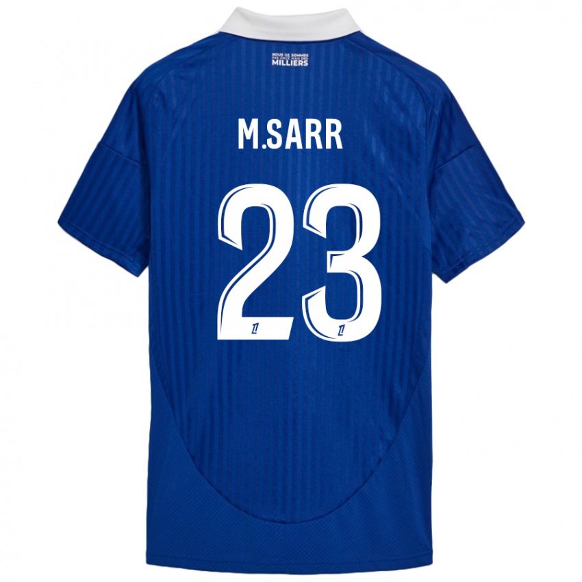 Niño Camiseta Mamadou Sarr #23 Azul Blanco 1ª Equipación 2024/25 La Camisa Chile