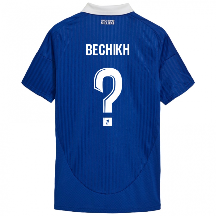 Niño Camiseta Mohamed Bechikh #0 Azul Blanco 1ª Equipación 2024/25 La Camisa Chile