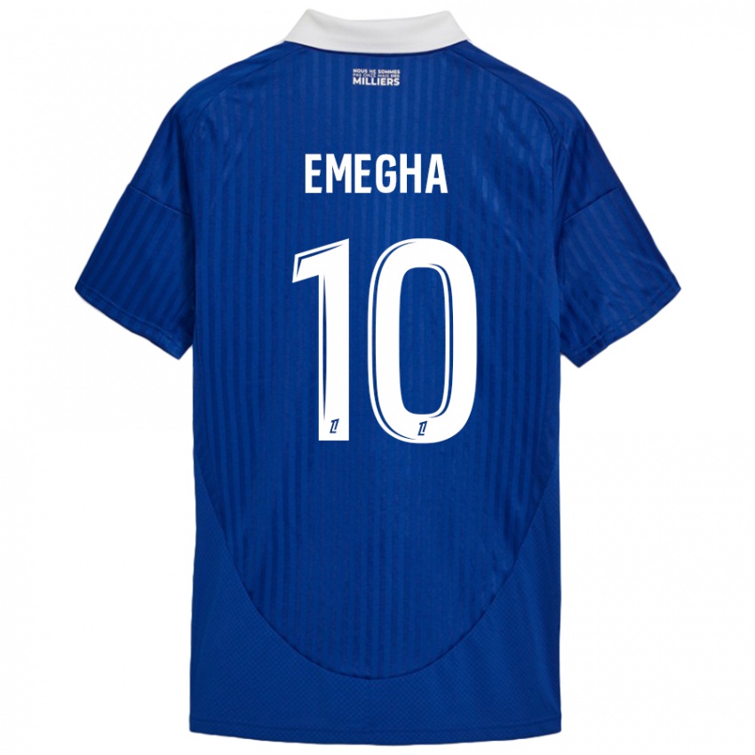 Niño Camiseta Emanuel Emegha #10 Azul Blanco 1ª Equipación 2024/25 La Camisa Chile