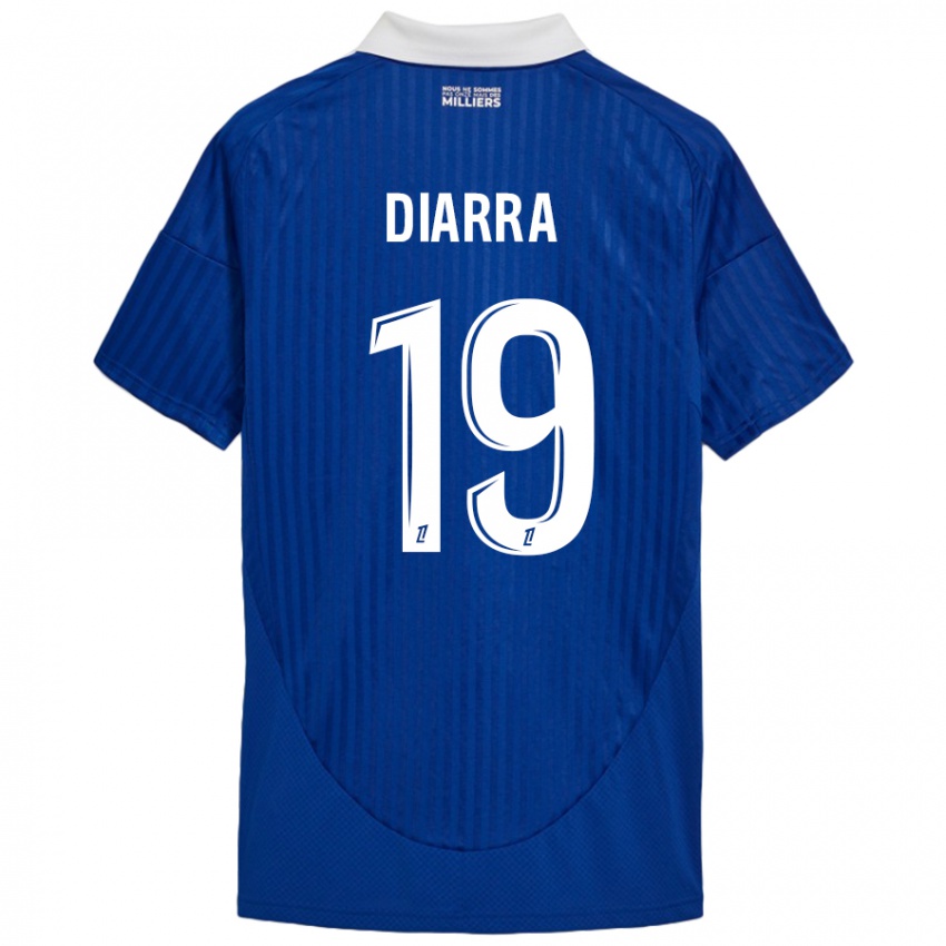 Niño Camiseta Habib Diarra #19 Azul Blanco 1ª Equipación 2024/25 La Camisa Chile