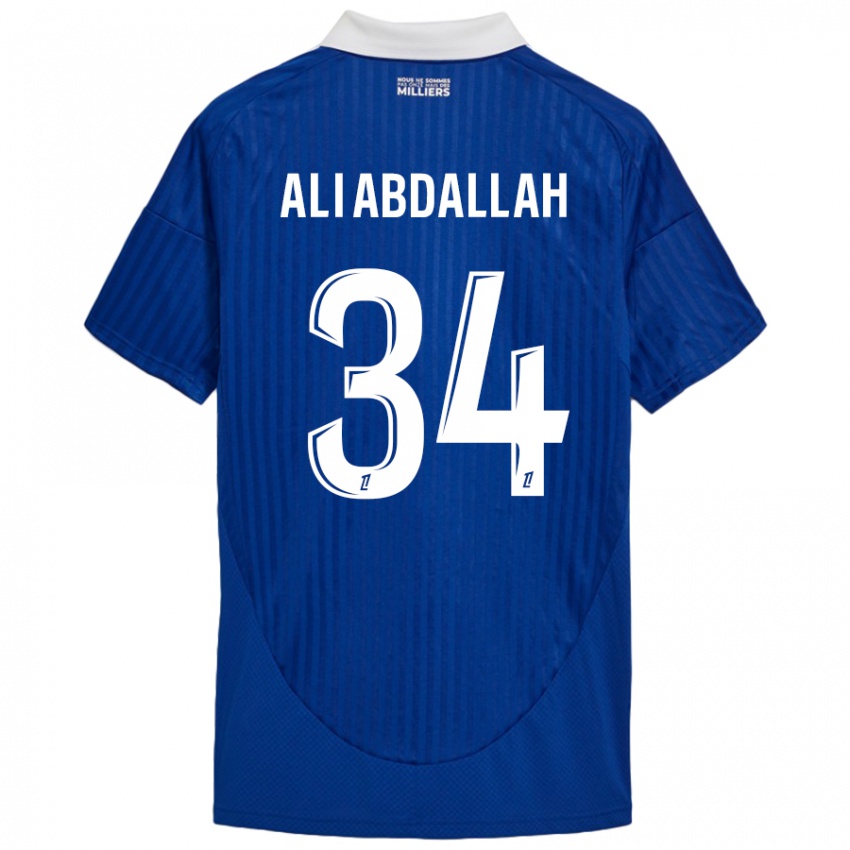 Niño Camiseta Aboubacar Ali Abdallah #34 Azul Blanco 1ª Equipación 2024/25 La Camisa Chile