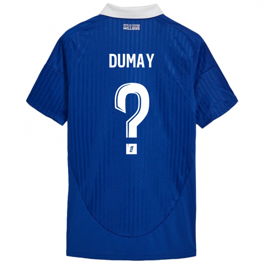 Niño Camiseta Yoann Dumay #0 Azul Blanco 1ª Equipación 2024/25 La Camisa Chile