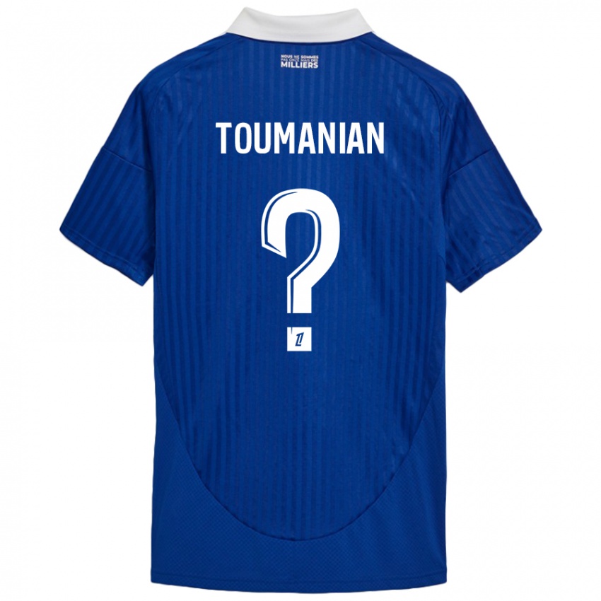 Niño Camiseta Anthony Toumanian #0 Azul Blanco 1ª Equipación 2024/25 La Camisa Chile