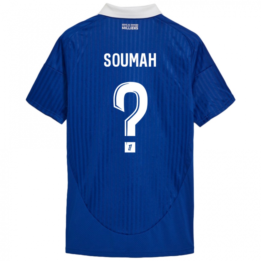 Niño Camiseta Mohamed Soumah #0 Azul Blanco 1ª Equipación 2024/25 La Camisa Chile