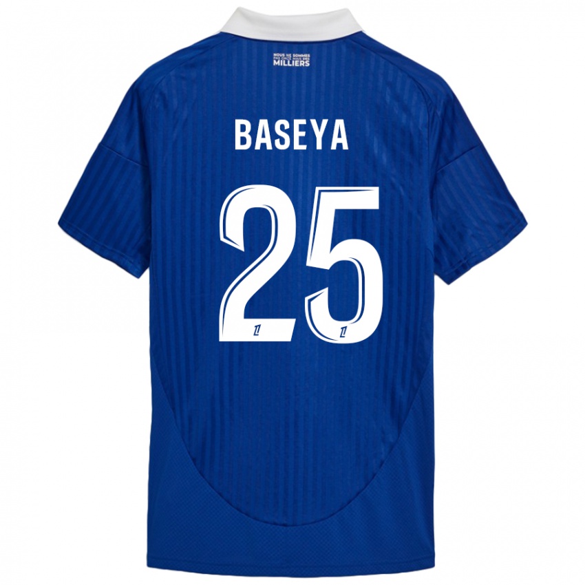 Niño Camiseta Steven Baseya #25 Azul Blanco 1ª Equipación 2024/25 La Camisa Chile