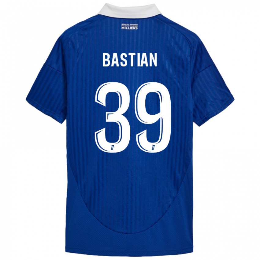 Niño Camiseta Maxime Bastian #39 Azul Blanco 1ª Equipación 2024/25 La Camisa Chile