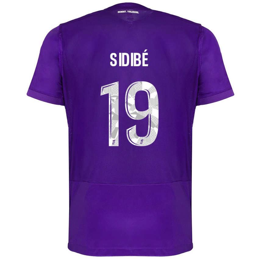 Niño Camiseta Djibril Sidibé #19 Morado Blanco 1ª Equipación 2024/25 La Camisa Chile