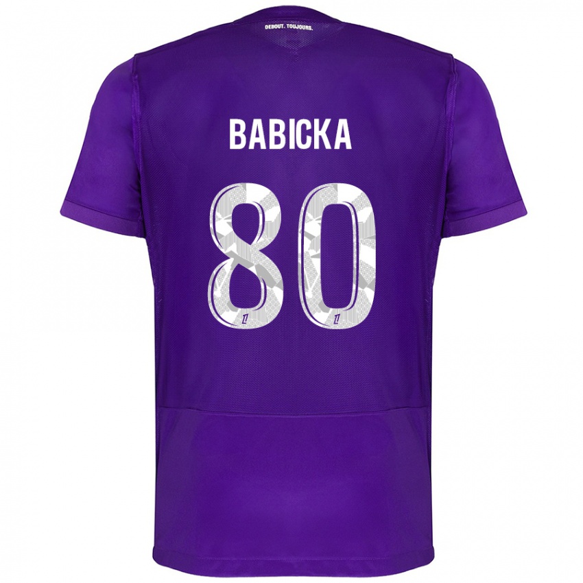 Niño Camiseta Shavy Babicka #80 Morado Blanco 1ª Equipación 2024/25 La Camisa Chile