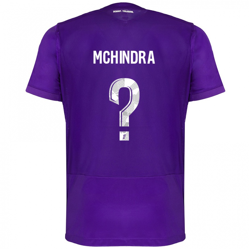 Niño Camiseta Naime Said Mchindra #0 Morado Blanco 1ª Equipación 2024/25 La Camisa Chile