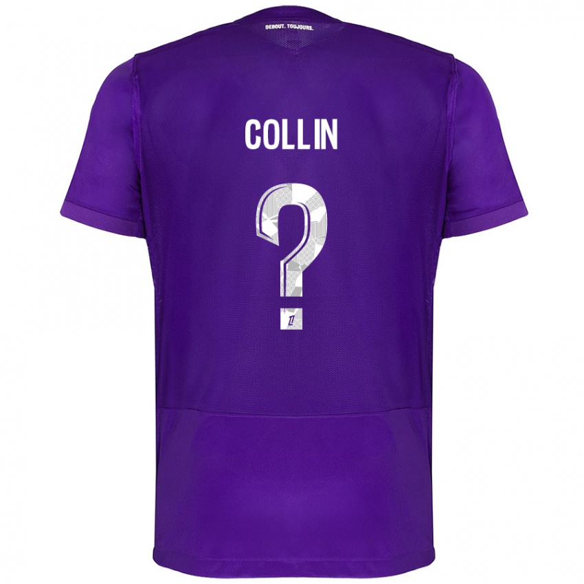 Niño Camiseta Théo Collin #0 Morado Blanco 1ª Equipación 2024/25 La Camisa Chile