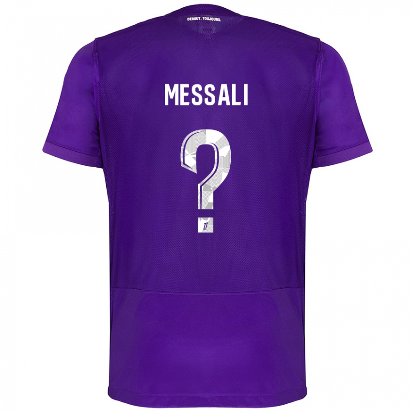 Niño Camiseta Rafik Messali #0 Morado Blanco 1ª Equipación 2024/25 La Camisa Chile