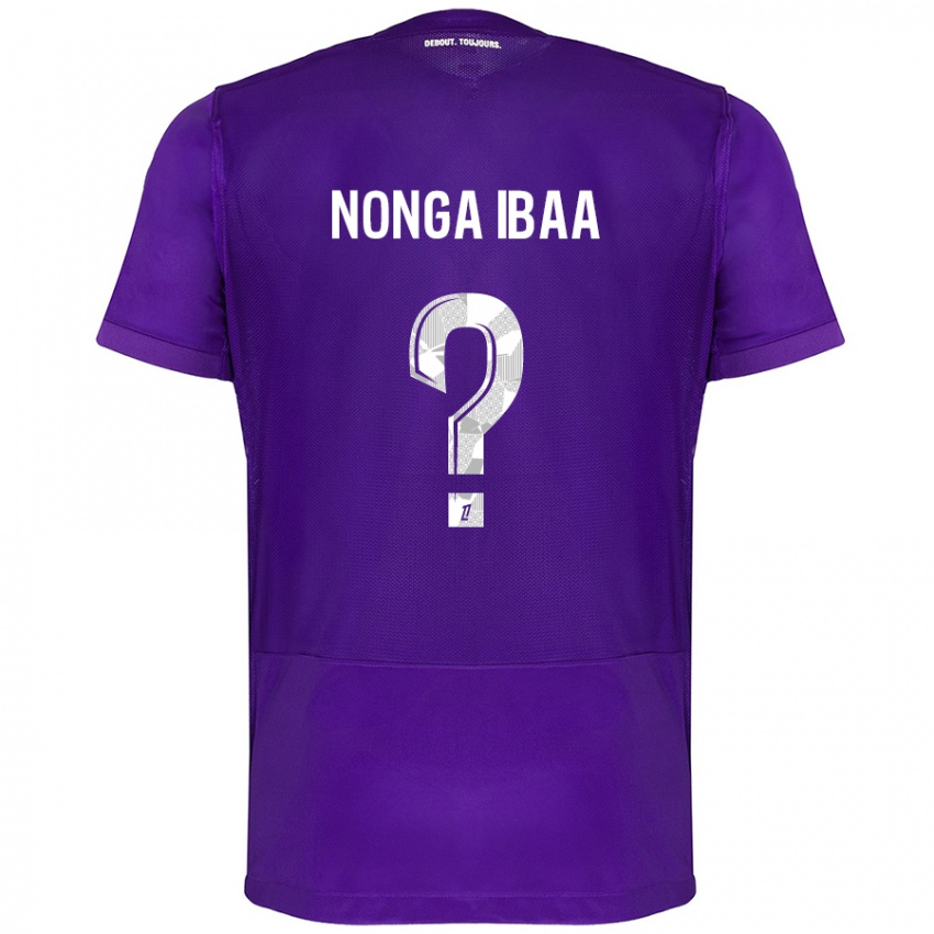 Niño Camiseta Alou Nonga Ibaa #0 Morado Blanco 1ª Equipación 2024/25 La Camisa Chile