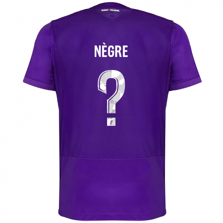 Niño Camiseta Thibo Nègre #0 Morado Blanco 1ª Equipación 2024/25 La Camisa Chile