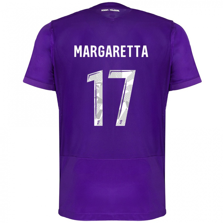 Niño Camiseta Jessica Margaretta #17 Morado Blanco 1ª Equipación 2024/25 La Camisa Chile