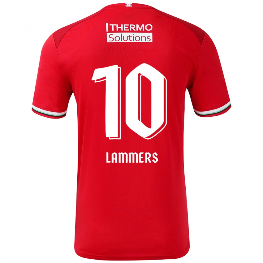 Niño Camiseta Sam Lammers #10 Rojo Blanco 1ª Equipación 2024/25 La Camisa Chile