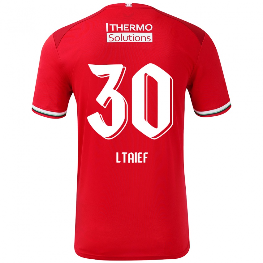 Niño Camiseta Sayfallah Ltaief #30 Rojo Blanco 1ª Equipación 2024/25 La Camisa Chile