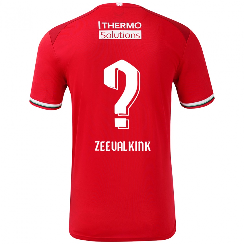 Niño Camiseta Leco Zeevalkink #0 Rojo Blanco 1ª Equipación 2024/25 La Camisa Chile