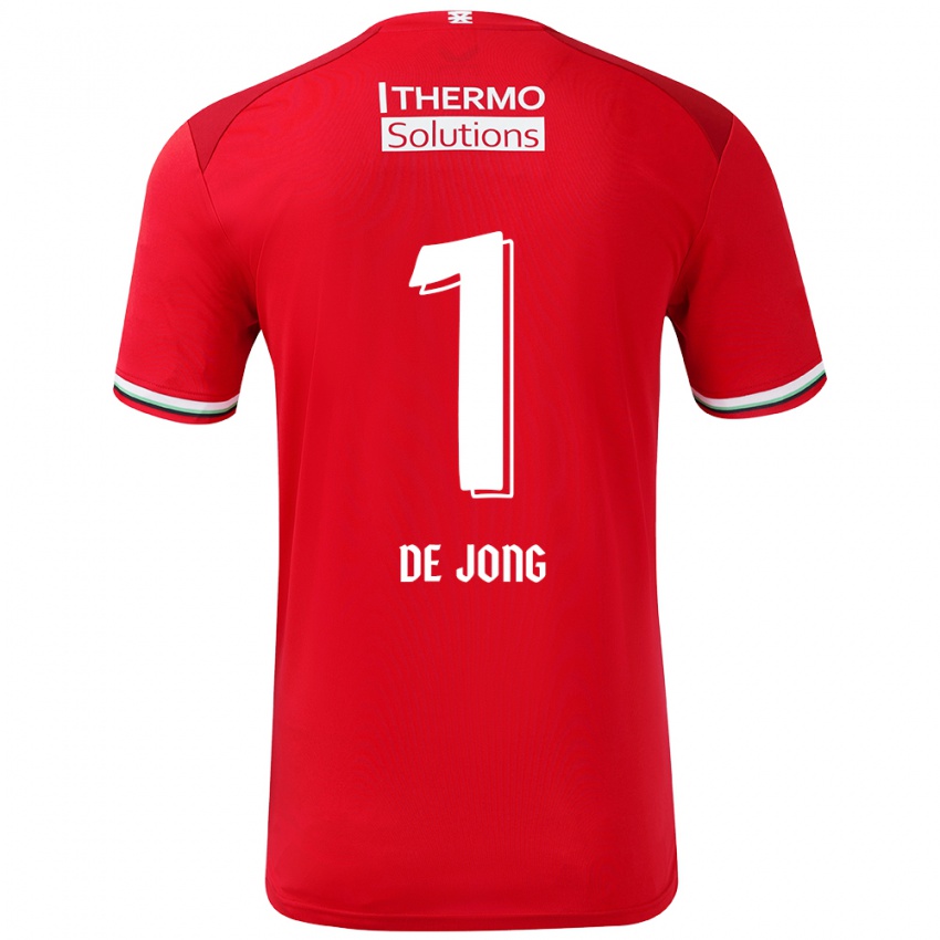 Niño Camiseta Daniëlle De Jong #1 Rojo Blanco 1ª Equipación 2024/25 La Camisa Chile