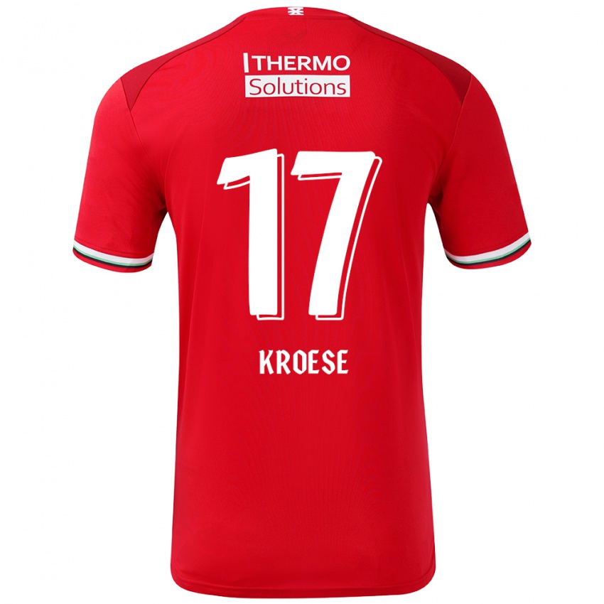 Niño Camiseta Fieke Kroese #17 Rojo Blanco 1ª Equipación 2024/25 La Camisa Chile