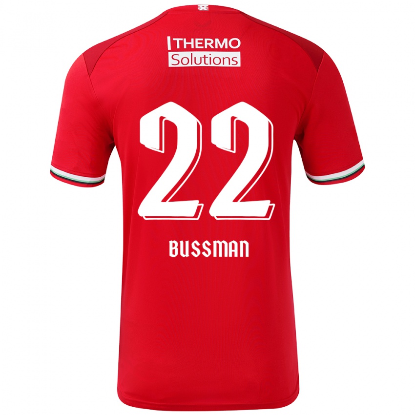 Niño Camiseta Fiene Bussman #22 Rojo Blanco 1ª Equipación 2024/25 La Camisa Chile