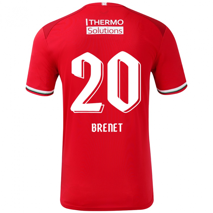 Niño Camiseta Joshua Brenet #20 Rojo Blanco 1ª Equipación 2024/25 La Camisa Chile