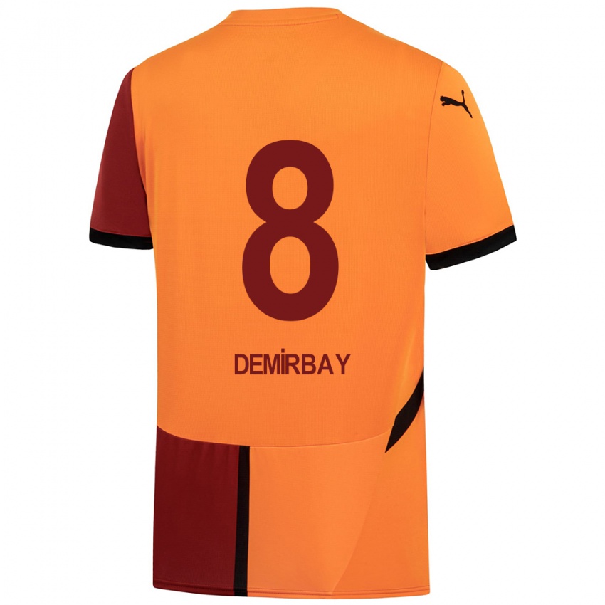 Niño Camiseta Kerem Demirbay #8 Amarillo Rojo 1ª Equipación 2024/25 La Camisa Chile