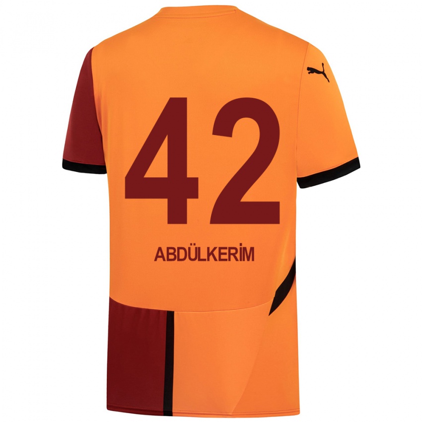 Niño Camiseta Abdülkerim Bardakcı #42 Amarillo Rojo 1ª Equipación 2024/25 La Camisa Chile