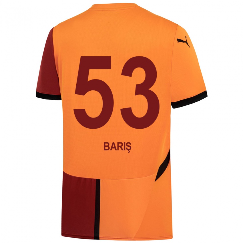 Niño Camiseta Barış Alper Yılmaz #53 Amarillo Rojo 1ª Equipación 2024/25 La Camisa Chile