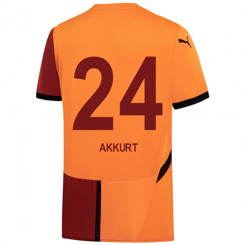 Niño Camiseta Arzu Akkurt #24 Amarillo Rojo 1ª Equipación 2024/25 La Camisa Chile