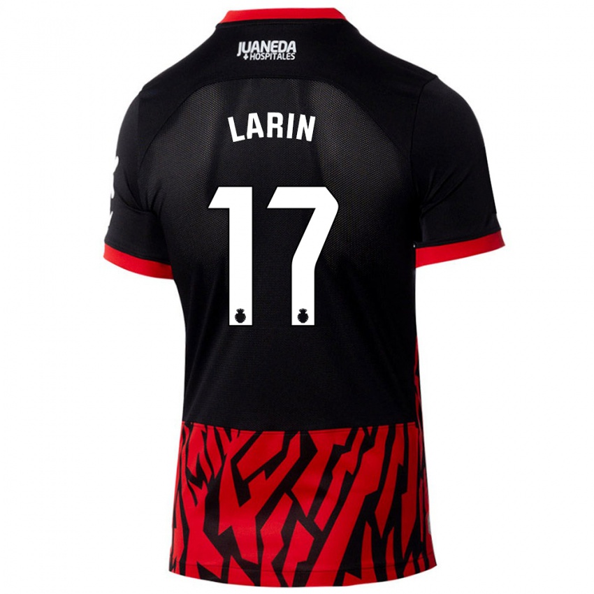 Niño Camiseta Cyle Larin #17 Negro Rojo 1ª Equipación 2024/25 La Camisa Chile