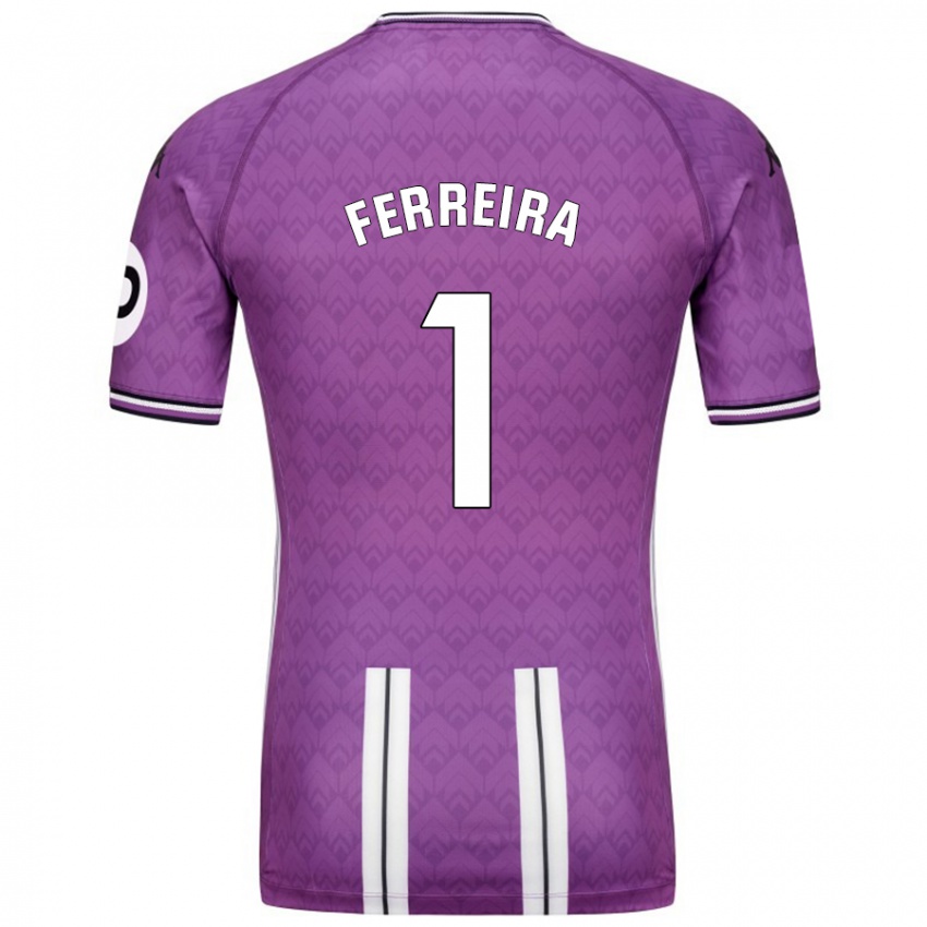 Niño Camiseta André Ferreira #1 Púrpura Blanco 1ª Equipación 2024/25 La Camisa Chile