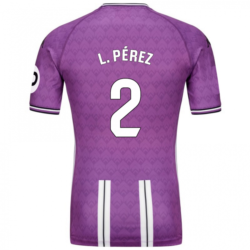 Niño Camiseta Luis Pérez #2 Púrpura Blanco 1ª Equipación 2024/25 La Camisa Chile