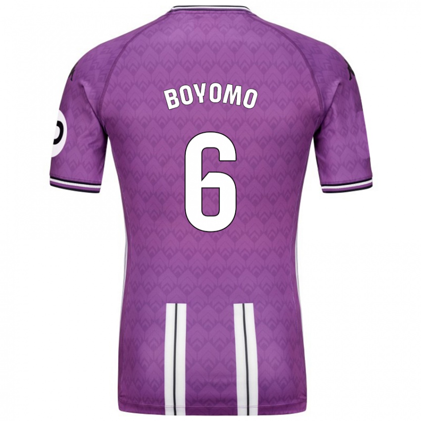 Niño Camiseta Enzo Boyomo #6 Púrpura Blanco 1ª Equipación 2024/25 La Camisa Chile