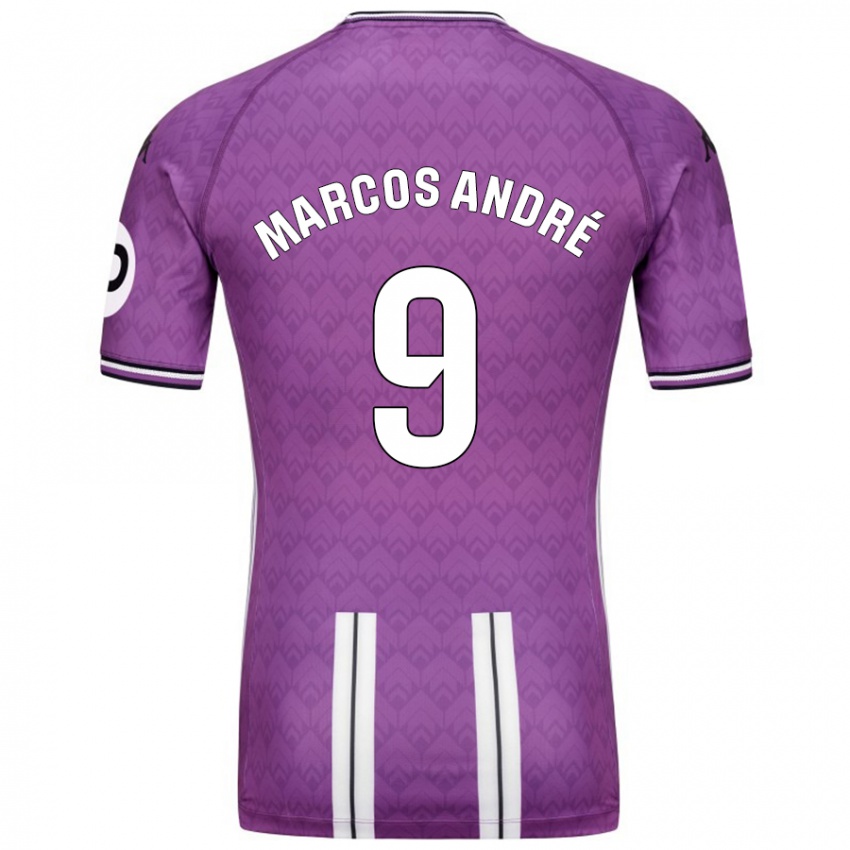 Niño Camiseta Marcos André #9 Púrpura Blanco 1ª Equipación 2024/25 La Camisa Chile