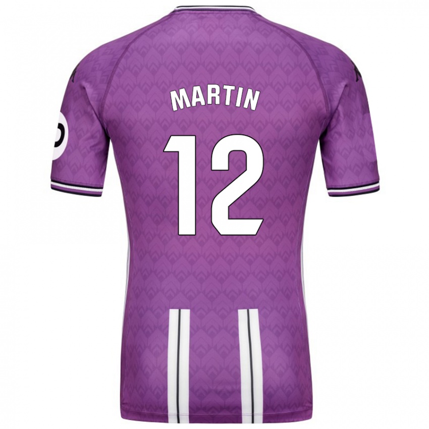 Niño Camiseta Mario Martin #12 Púrpura Blanco 1ª Equipación 2024/25 La Camisa Chile