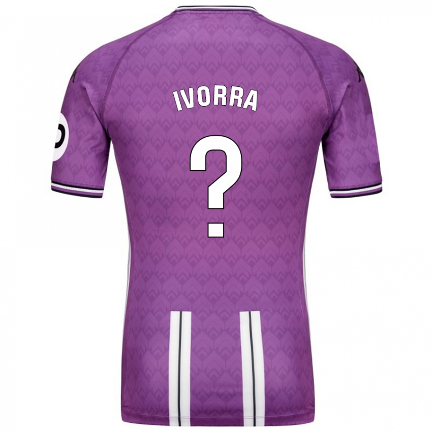 Niño Camiseta Iker Ivorra #0 Púrpura Blanco 1ª Equipación 2024/25 La Camisa Chile