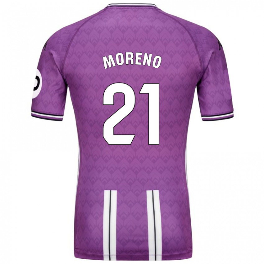 Niño Camiseta Xavi Moreno #21 Púrpura Blanco 1ª Equipación 2024/25 La Camisa Chile