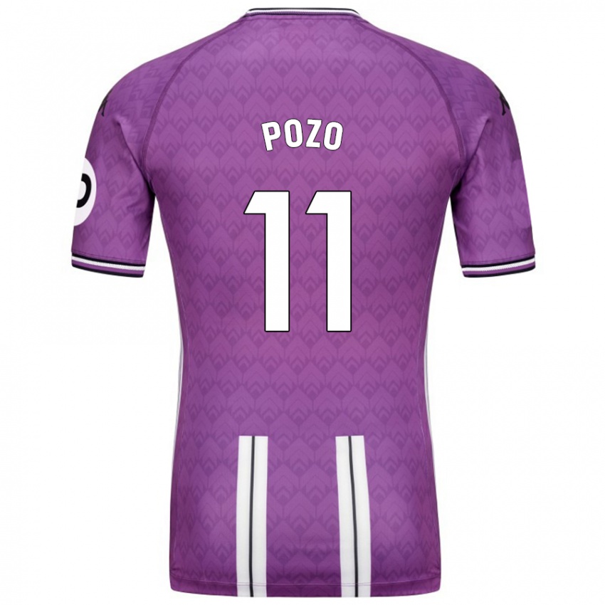 Niño Camiseta Manuel Pozo #11 Púrpura Blanco 1ª Equipación 2024/25 La Camisa Chile