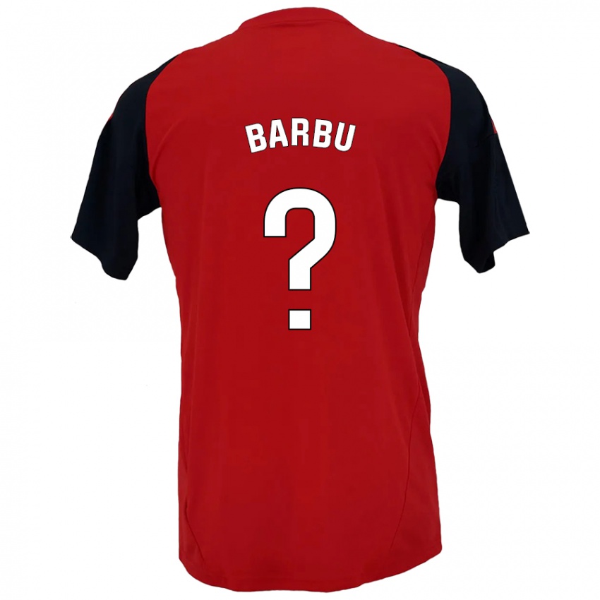 Niño Camiseta Álex Barbu #0 Rojo Negro 1ª Equipación 2024/25 La Camisa Chile