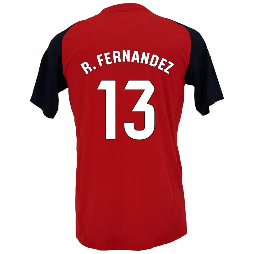 Niño Camiseta Raúl Fernández #13 Rojo Negro 1ª Equipación 2024/25 La Camisa Chile