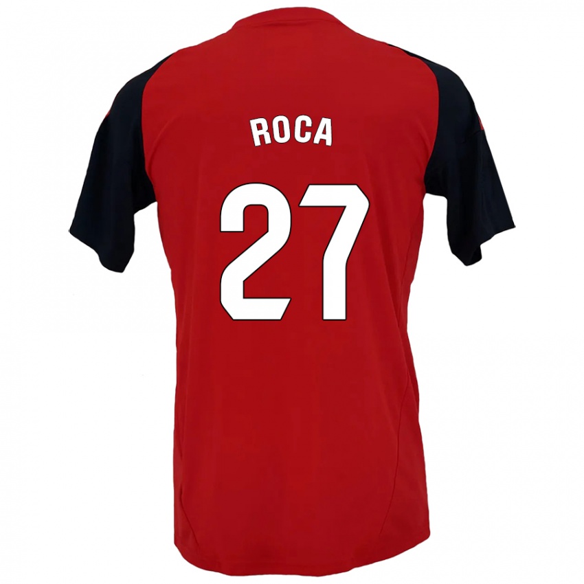 Niño Camiseta Joel Roca #27 Rojo Negro 1ª Equipación 2024/25 La Camisa Chile