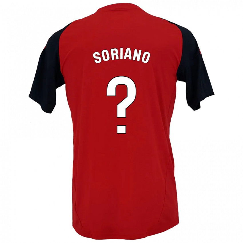 Niño Camiseta Adrián Soriano #0 Rojo Negro 1ª Equipación 2024/25 La Camisa Chile