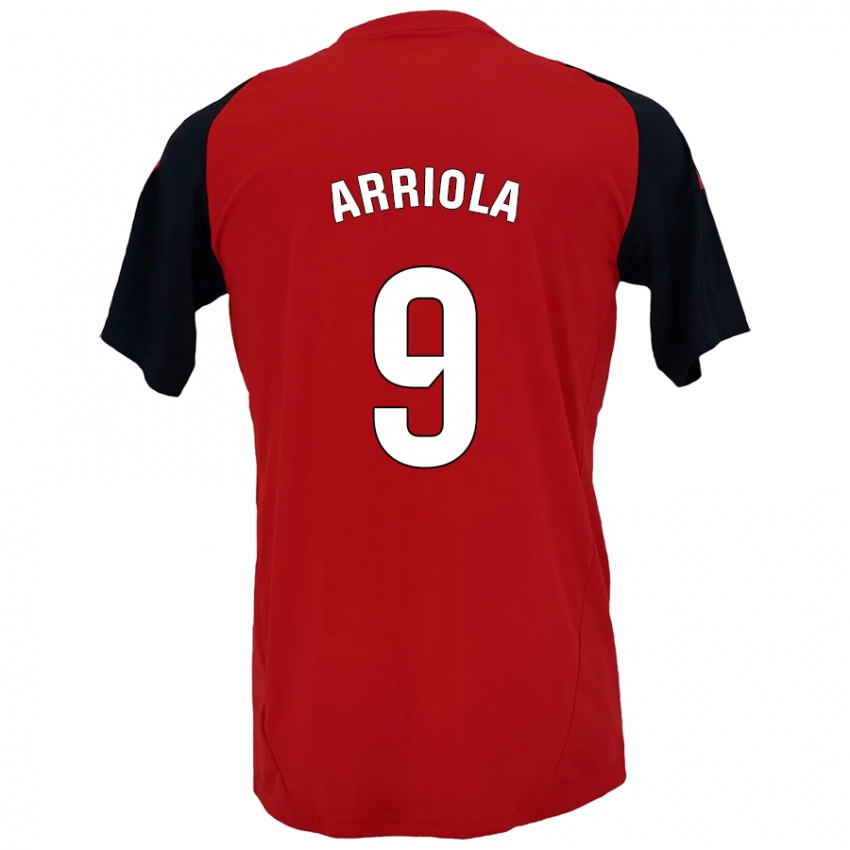 Niño Camiseta Marcos Arriola #9 Rojo Negro 1ª Equipación 2024/25 La Camisa Chile