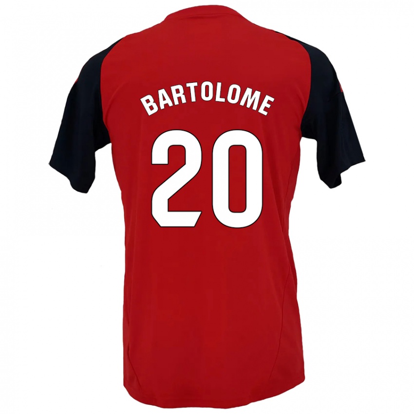 Niño Camiseta Diego Bartolomé #20 Rojo Negro 1ª Equipación 2024/25 La Camisa Chile