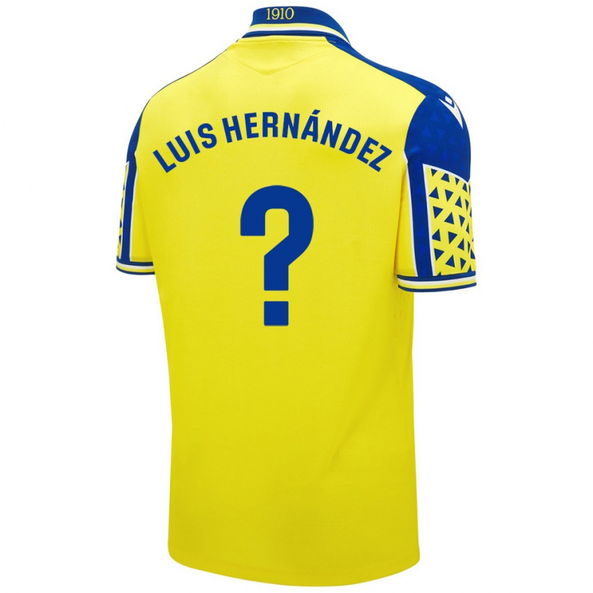 Niño Camiseta Luis Hernández #0 Amarillo Azul 1ª Equipación 2024/25 La Camisa Chile