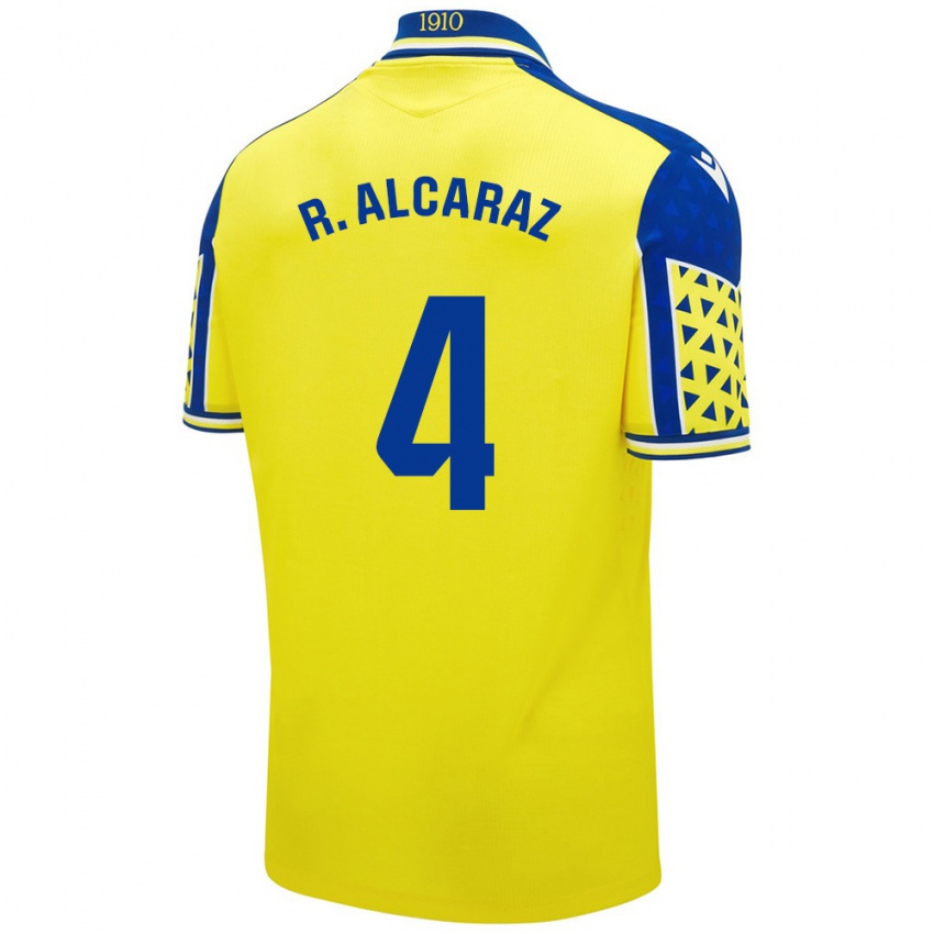 Niño Camiseta Rubén Alcaraz #4 Amarillo Azul 1ª Equipación 2024/25 La Camisa Chile