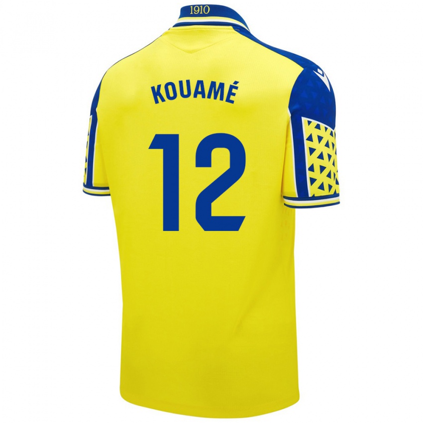 Niño Camiseta Rominigue Kouamé #12 Amarillo Azul 1ª Equipación 2024/25 La Camisa Chile